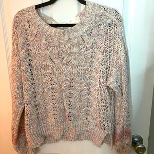 EUC - beautiful pink and cream sweater- worn once